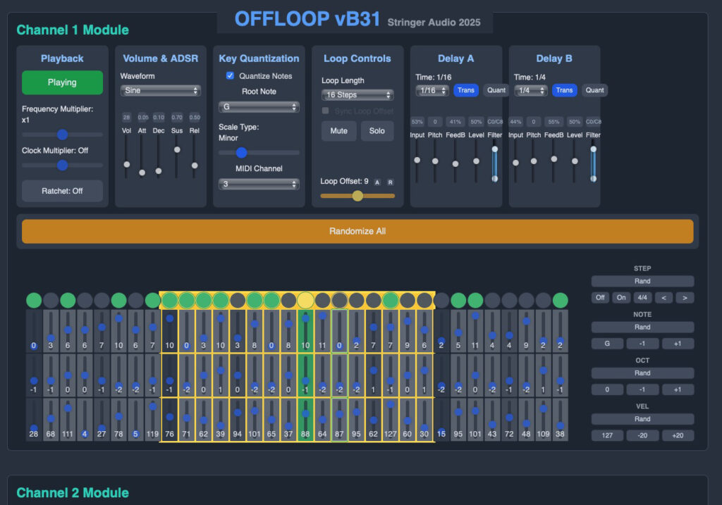OFFLOOP Web MIDI Sequencer